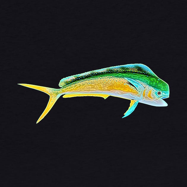 Mahi Mahi Line Art Design by PhotoArts